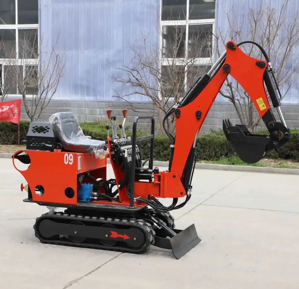 Miniexcavadora Changcai de 900 kg con orugas de goma de China