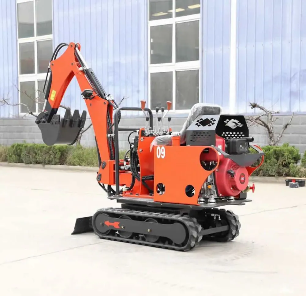 Miniexcavadora Changcai de 900 kg con orugas de goma de China
