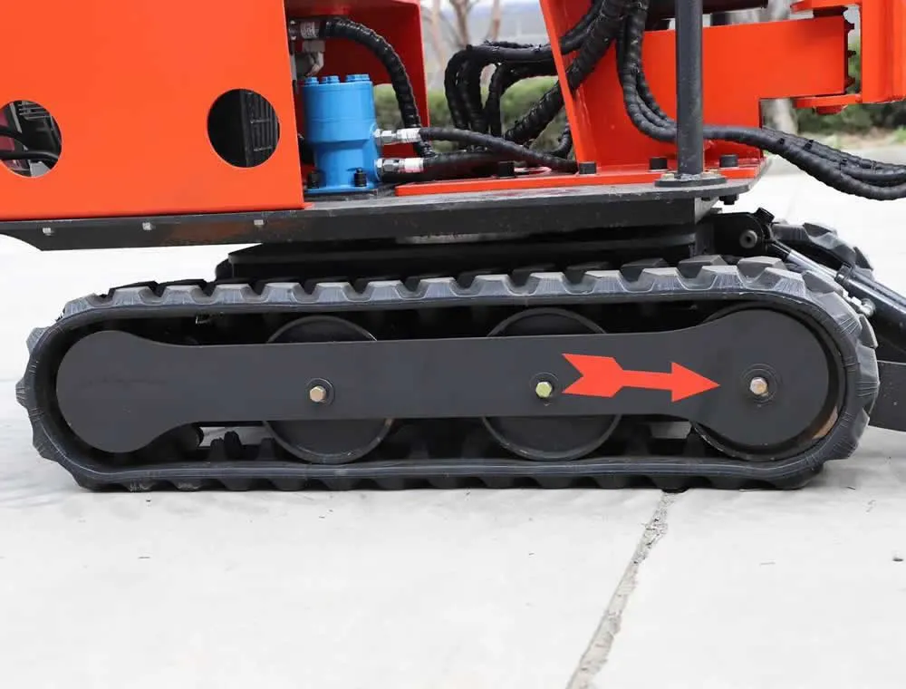 Miniexcavadora Changcai de 900 kg con orugas de goma de China