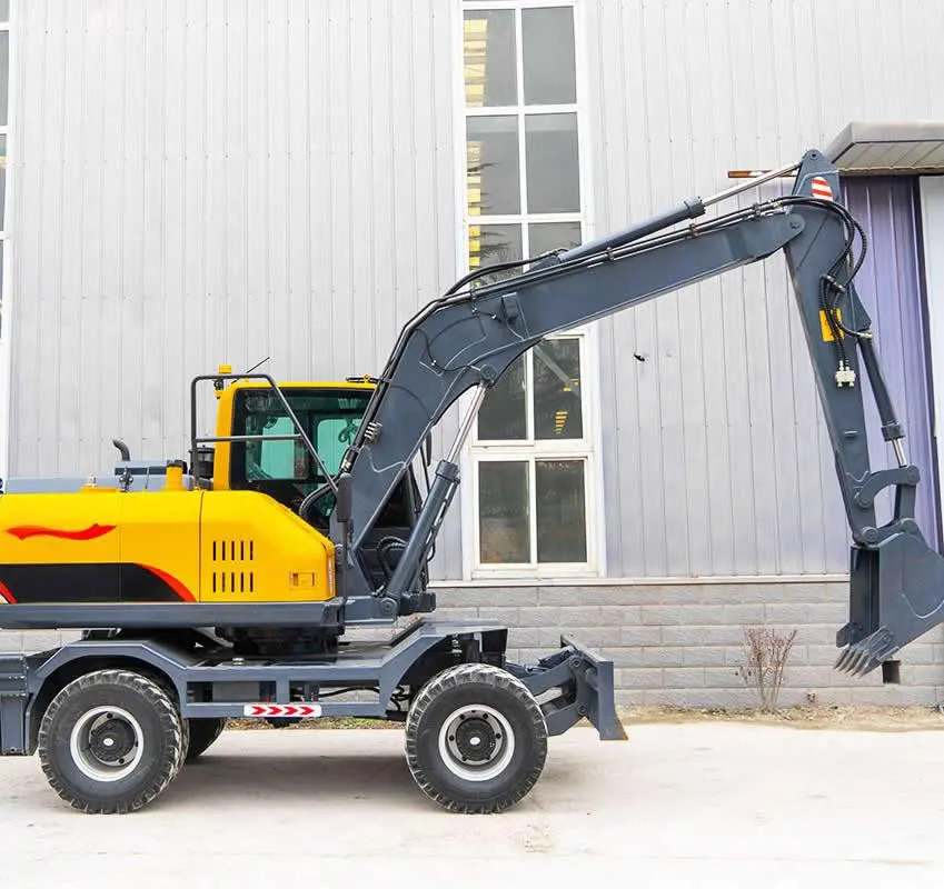 Miniexcavadora hidráulica multifuncional de rueda de cangilones de 11,5 toneladas de China