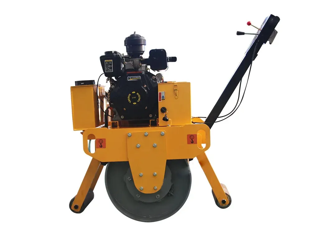 Mini rodillo compactador de una sola rueda con vibración de 4,8 kW, 420 kg y 20 nudos de China