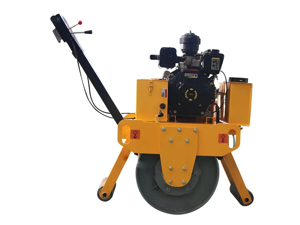 Mini rodillo compactador de una sola rueda con vibración de 4,8 kW, 420 kg y 20 nudos de China