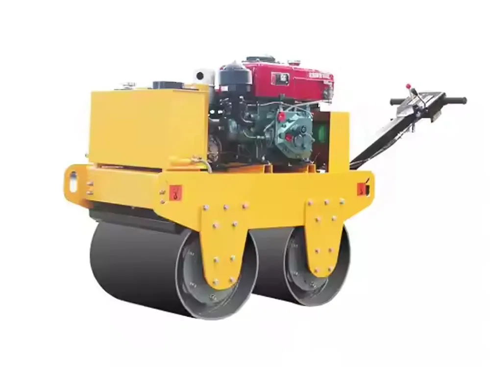 Micro rodillo vibratorio de doble rueda de acero de 7,5 kW, 0,6 toneladas y 30 kN de China