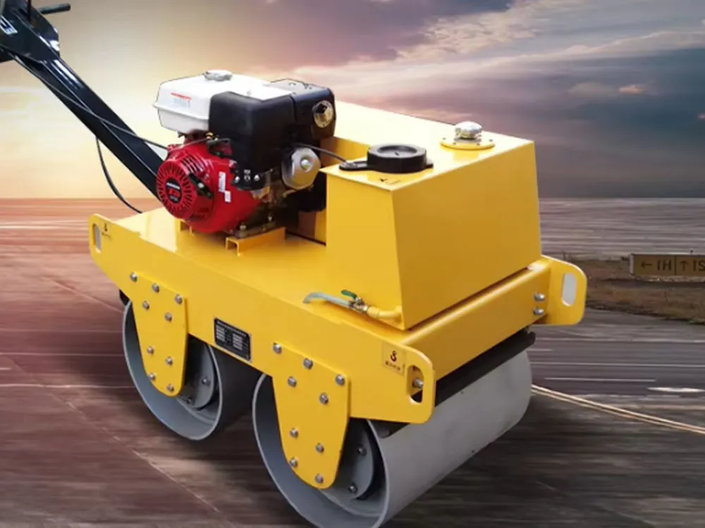 Micro rodillo vibratorio de doble rueda de acero de 7,5 kW, 0,6 toneladas y 30 kN de China