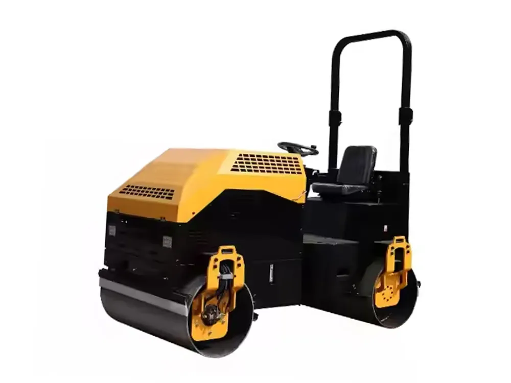 Mini rodillo vibratorio de rueda doble de 20 kW, 0,6 toneladas y 30 kilonewtons de China