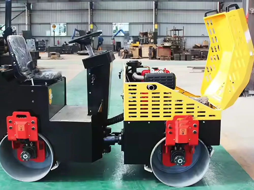 Micro rodillo vibratorio de doble tambor de 10 kW, 1,5 toneladas y 30 kilonewtons de China