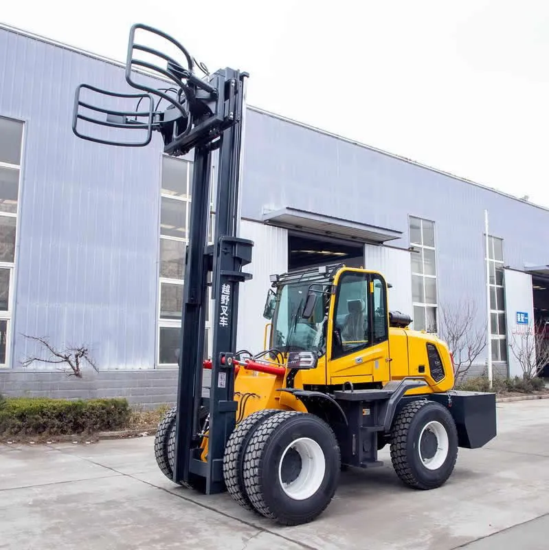Carretilla elevadora diésel pequeña todoterreno Common Rail de 80 kW