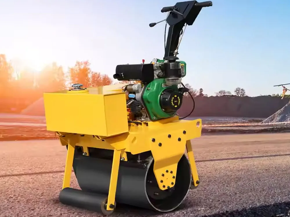 Rodillo vibratorio pequeño de una sola rueda de 5,5 kW, 420 kg y 25 kN de China