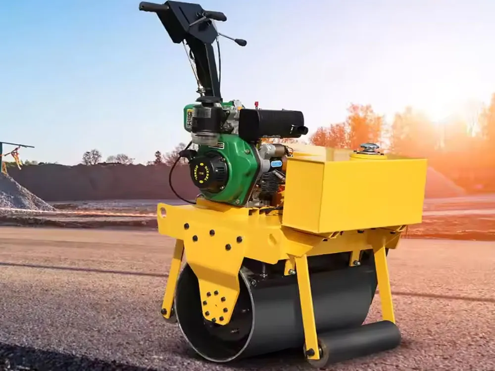 Rodillo vibratorio pequeño de una sola rueda de 5,5 kW, 420 kg y 25 kN de China