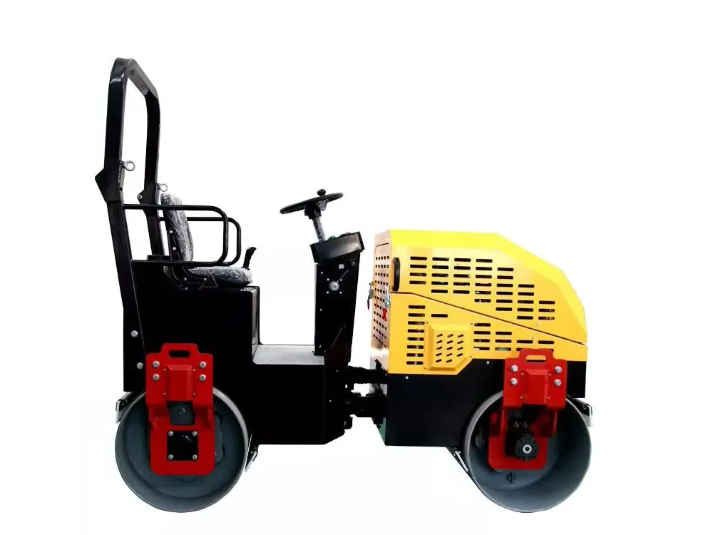 Rodillo vibratorio pequeño de acero de doble rueda, 5,8 kW, 860 kg y 35 kN, de China