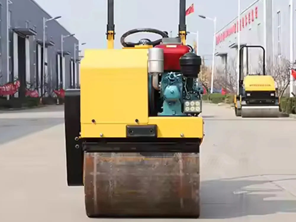 Rodillo vibratorio pequeño de acero de doble rueda, 5,8 kW, 860 kg y 35 kN, de China
