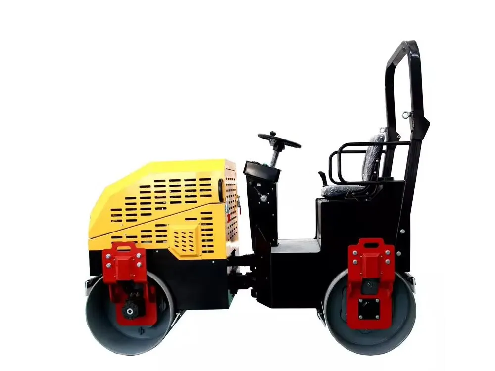 Rodillo vibratorio pequeño de acero de doble rueda, 5,8 kW, 860 kg y 35 kN, de China