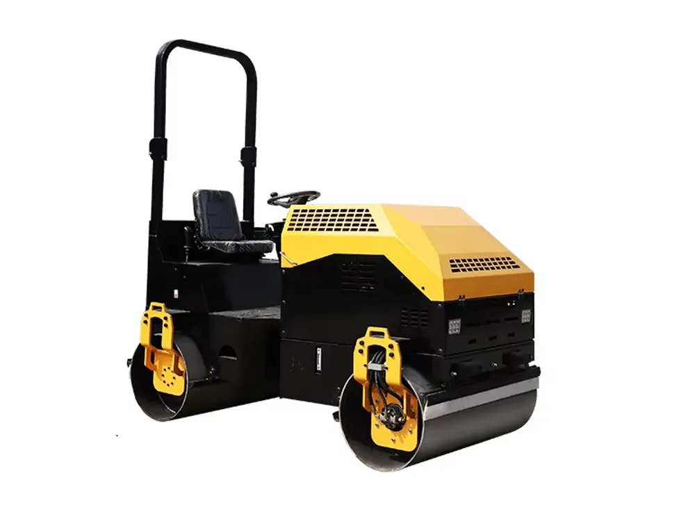 Rodillo vibratorio pequeño de rueda doble de 17,2 kW, 3 toneladas y 35 kilonewtons de China