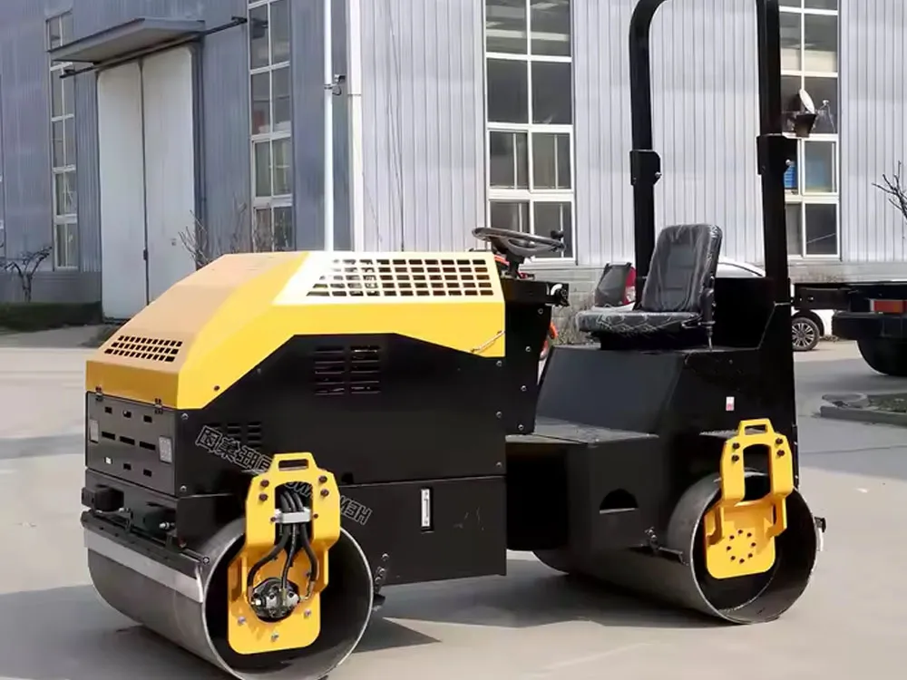 Micro rodillo vibratorio de doble rueda de acero de 20 kW, 3 toneladas y 35 kN de China