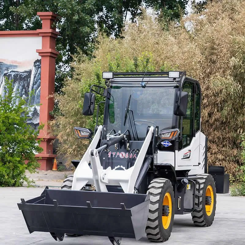 Minicargadora de ruedas con cabina de 0,8 toneladas de China