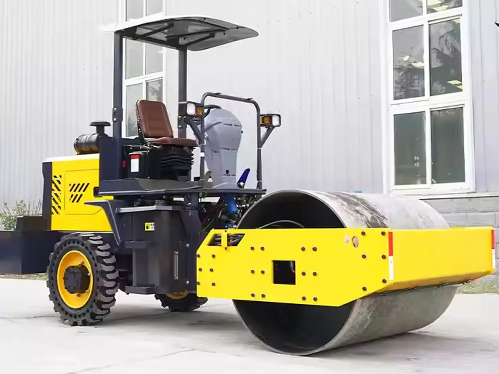 Mini rodillo vibratorio de ruedas gemelas de 15,7 kW, 3,5 toneladas y 45 kN de China