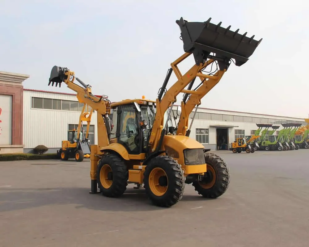 Retroexcavadora modificada de 9,5 toneladas con dirección en las cuatro ruedas, fabricada en China