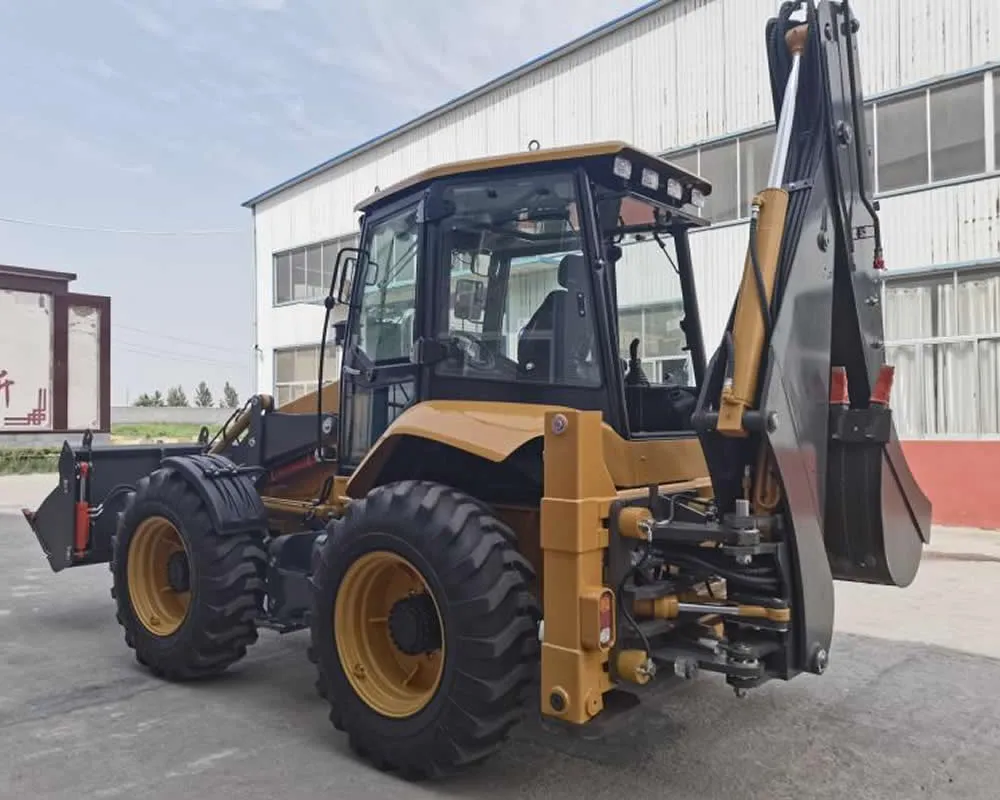 Retroexcavadora modificada de 9,5 toneladas con dirección en las cuatro ruedas, fabricada en China