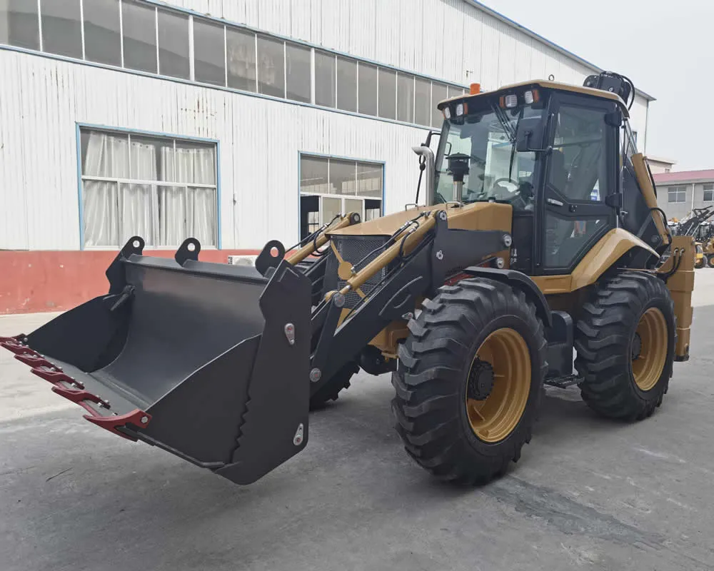 Retroexcavadora modificada de 9,5 toneladas con dirección en las cuatro ruedas, fabricada en China