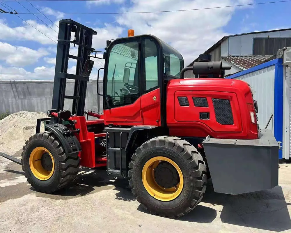Carretilla elevadora articulada diésel de 4 toneladas con tracción en las cuatro ruedas, China