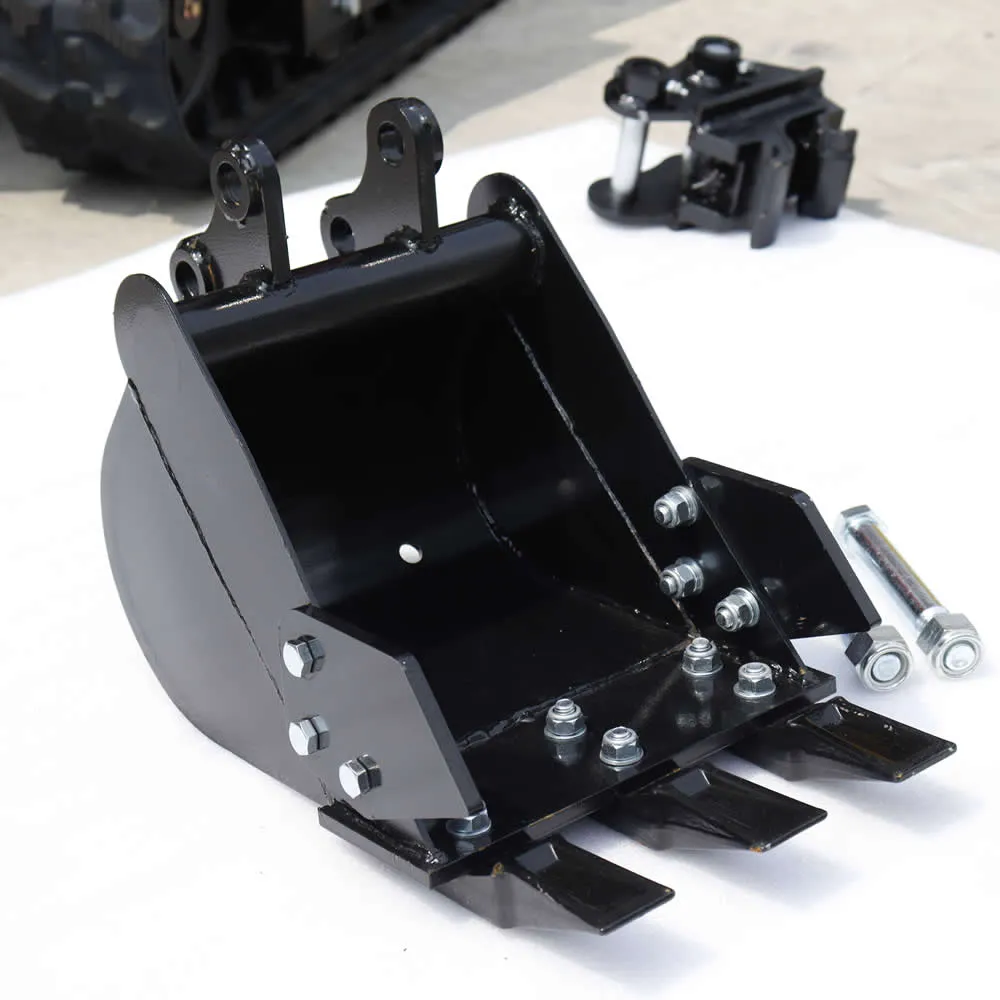 Accesorios para excavadoras: cuchara de 380 mm, cuchara normal, cuchara inclinada y cuchara de cribado