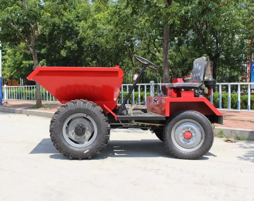 Camión volquete de jardín de cuatro ruedas con motor diésel de China