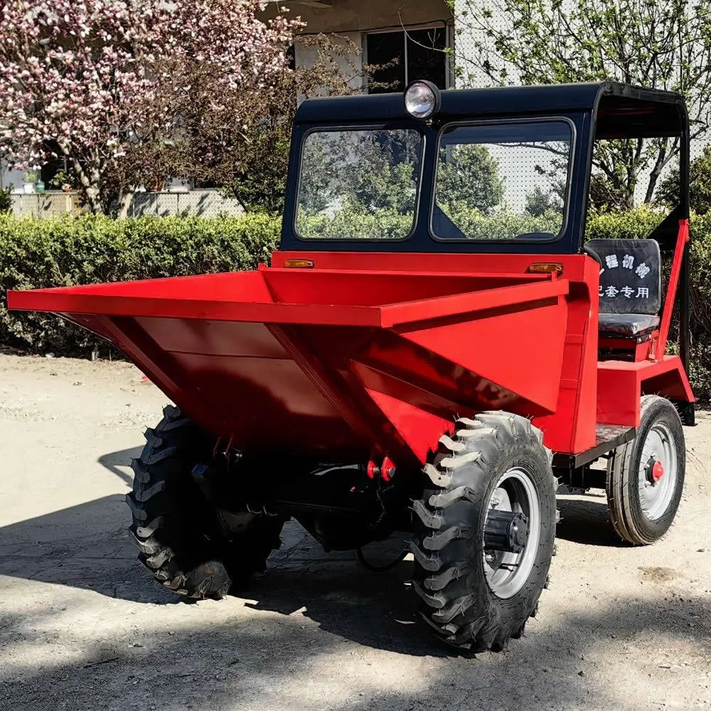 Camión volquete de jardín de cuatro ruedas con motor diésel de China