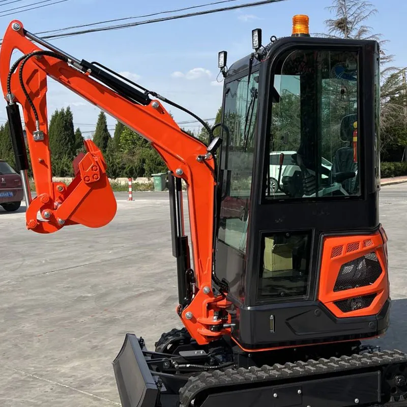Miniexcavadora de cadenas de 1000 kg, 8,6 kW y 0,025 m³ de China