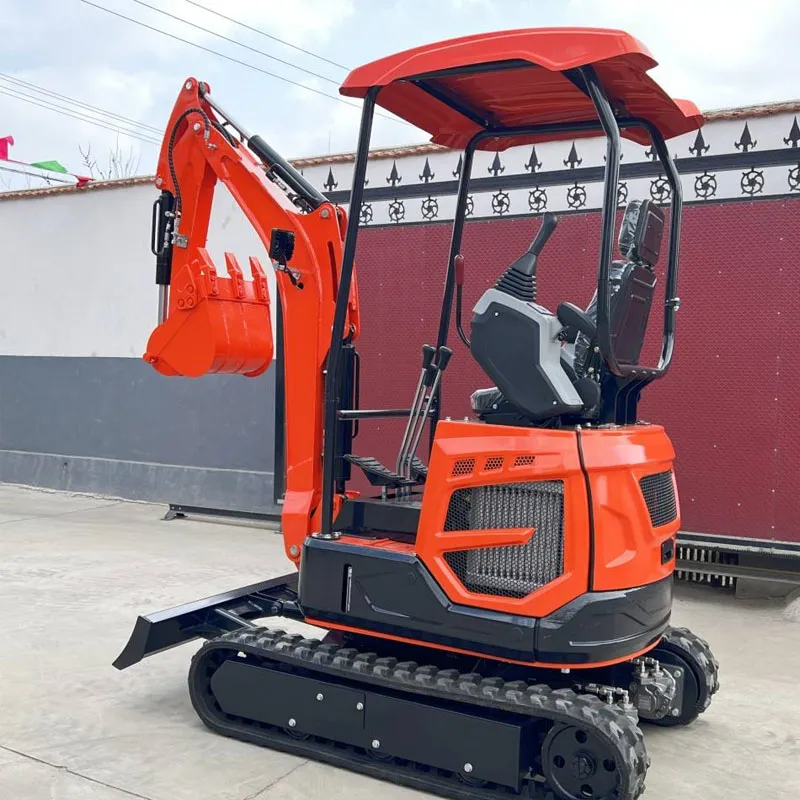 Miniexcavadora de cadenas de 1000 kg, 8,6 kW y 0,025 m³ de China