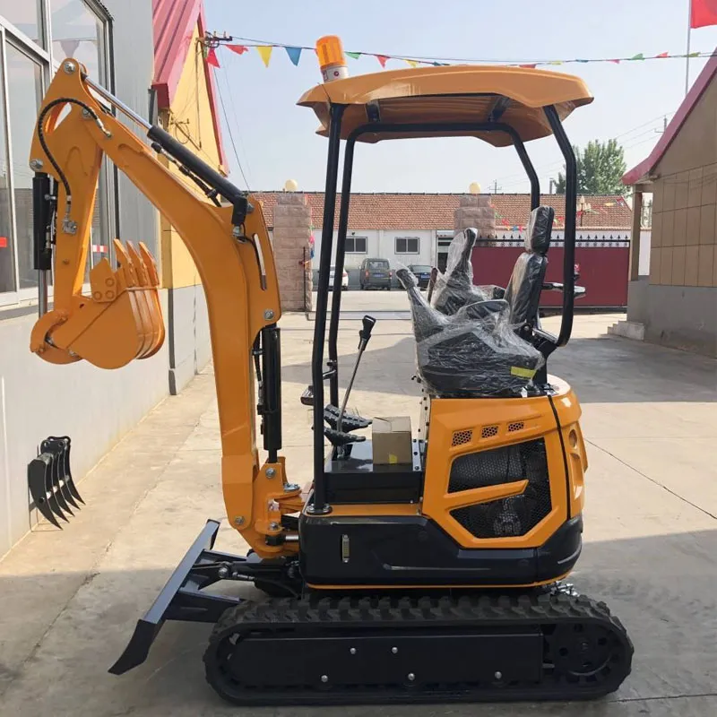 Miniexcavadora de cadenas de 1000 kg, 8,6 kW y 0,025 m³ de China