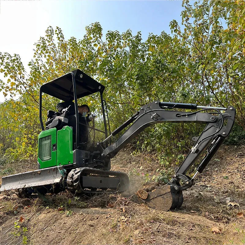 Miniexcavadora de cadenas de China, 1000 kg, 13,4 kW/2200 rpm, 0,022 m³
