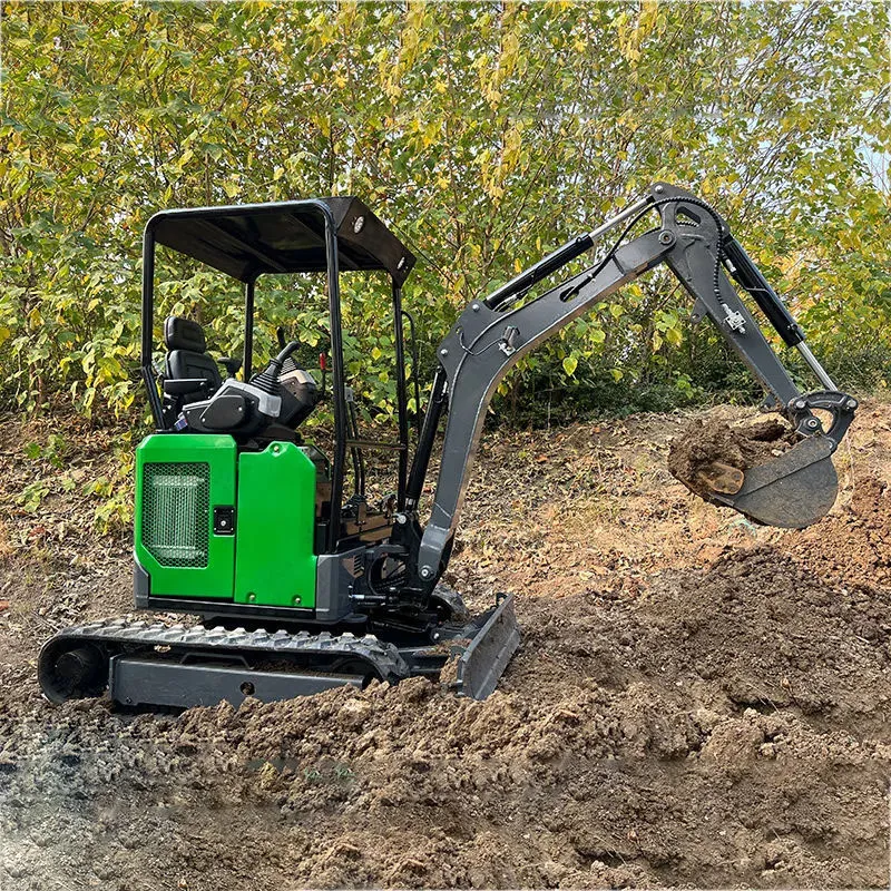 Miniexcavadora de cadenas de China, 1000 kg, 13,4 kW/2200 rpm, 0,022 m³