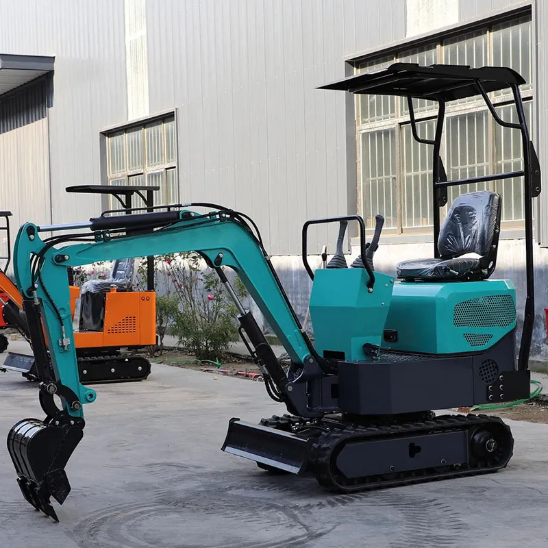 Miniexcavadora de cadenas de China, 1000 kg, 13,4 kW/2200 rpm, 0,022 m³