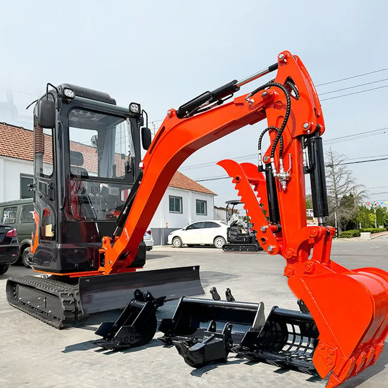 Miniexcavadora sobre cadenas de China, 1700 kg, 10 kW, 0,025 m³