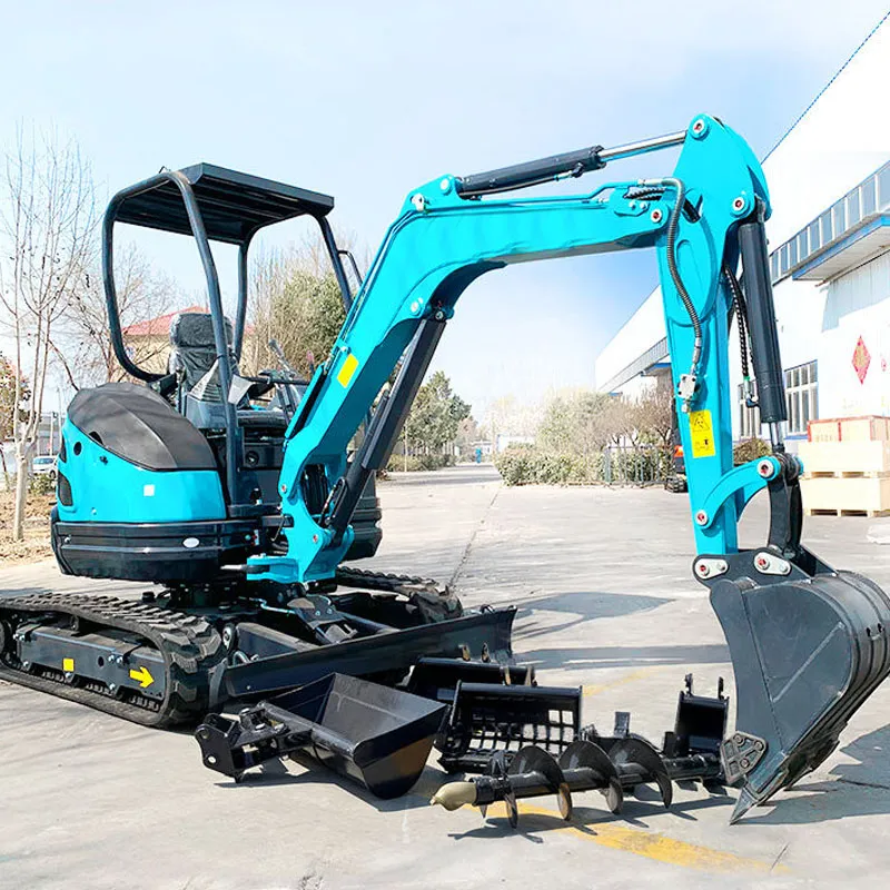 Miniexcavadora sobre cadenas de 1000 kg, 9,6 kW y 0,025 m³ de China