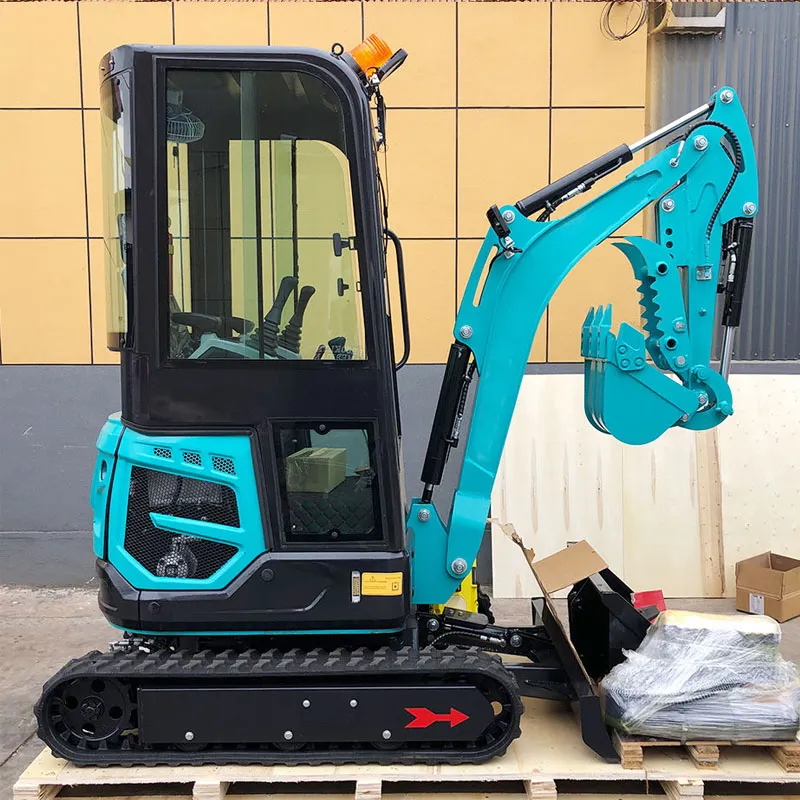 Miniexcavadora sobre orugas de China, 1800 kg, 7,6 kW/3000 rpm, 0,035 m³