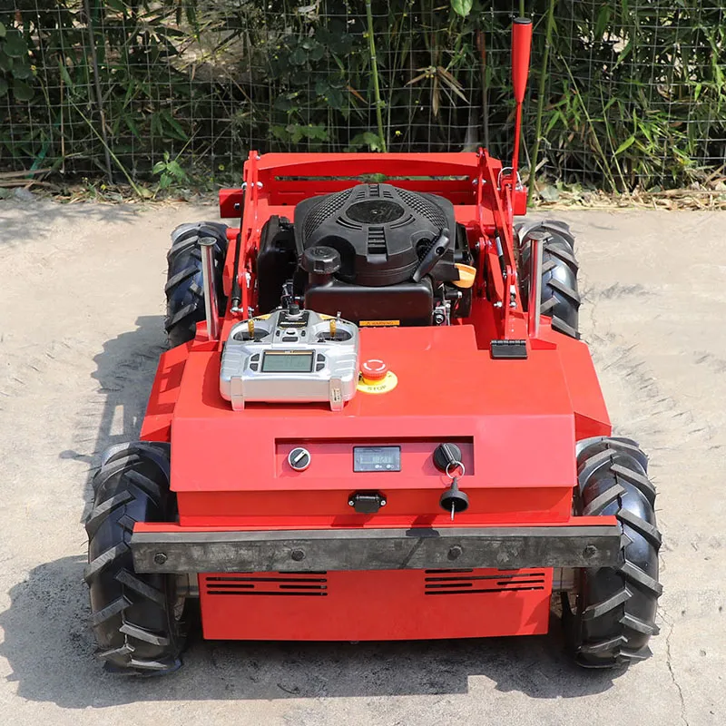Cortadora de césped con control remoto de ruedas de 12 V y 196 CC de China