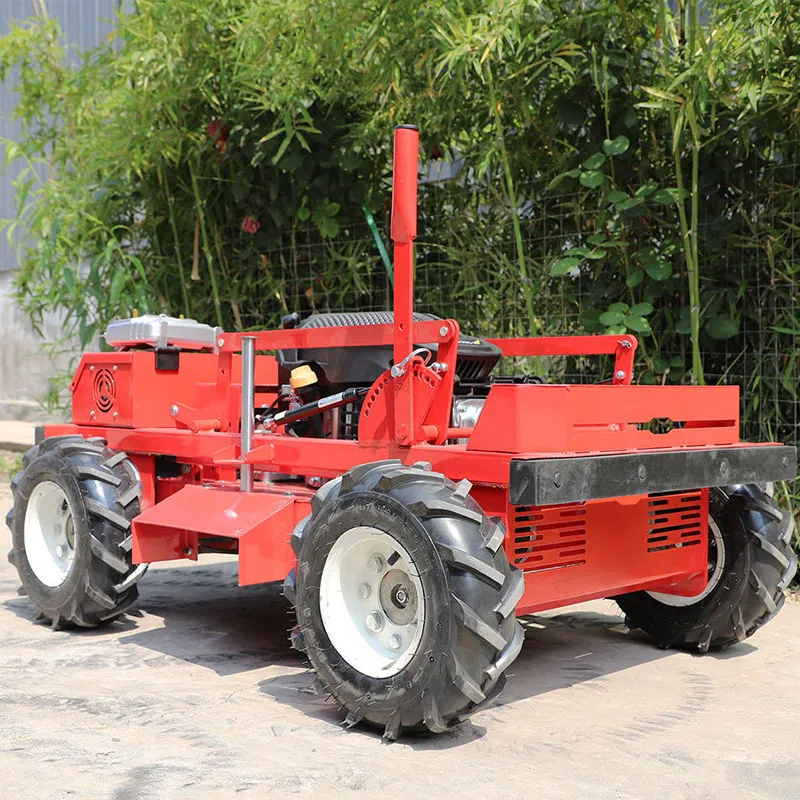 Cortadora de césped con control remoto de ruedas de 12 V y 196 CC de China
