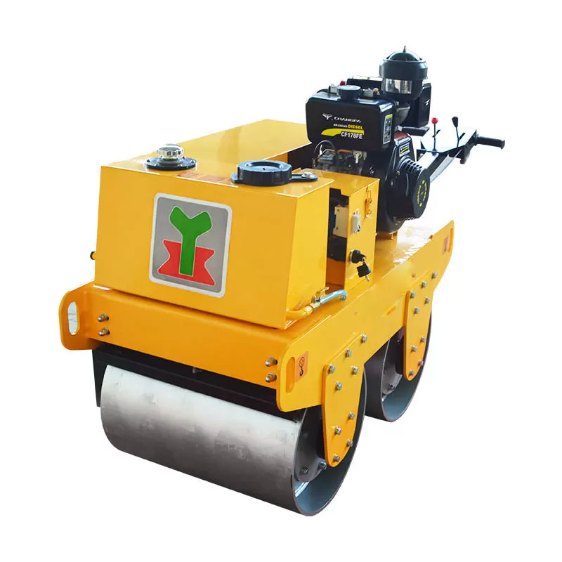 China 1T 9HP 3600rpm 40KN twin barrel roller