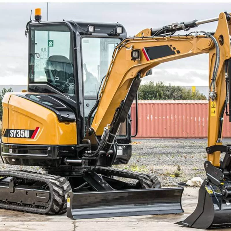 Excavadora de cadenas nueva SY35C, equipo de excavación de 3,5 toneladas, con repuestos, alta calidad.