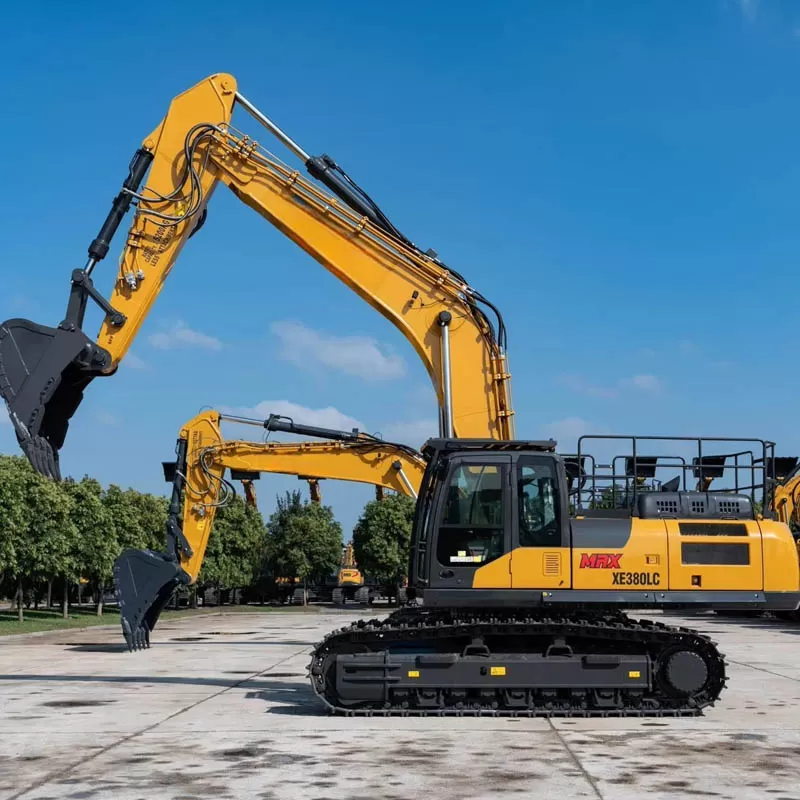 La excavadora diésel XE380LC de marca líder de China se utiliza para operaciones de movimiento de tierras de precisión.
