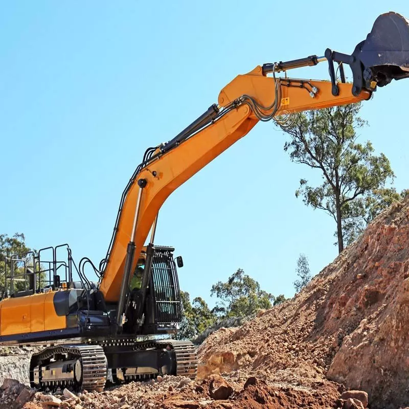 La excavadora diésel XE380LC de marca líder de China se utiliza para operaciones de movimiento de tierras de precisión.