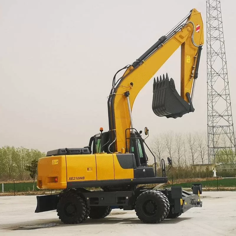 Excavadora de ruedas hidráulica XE210WLL de 20 toneladas nueva con cuchara de 0,5 metros cúbicos, en venta con repuestos.