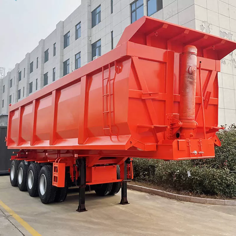 Air suspension 2/3/4/6 axle heavy-duty 35/40/45 Cbm U-shaped hydraulic lifting steel 40-120 ton rear dump truck semi-trailer