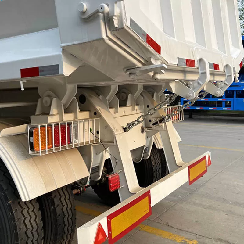 Hot-selling 40 cubic meter high-quality rear dump trailer with hydraulic cylinder, 3-axle U-shaped 40-80 ton heavy-duty dump trailer