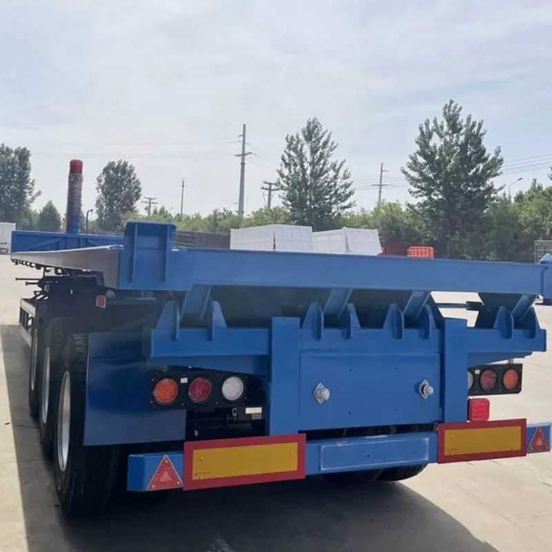 3-Axle Rear Dump Truck 20ft 40ft 30T 40t Container Trailer End Dump Semi-trai