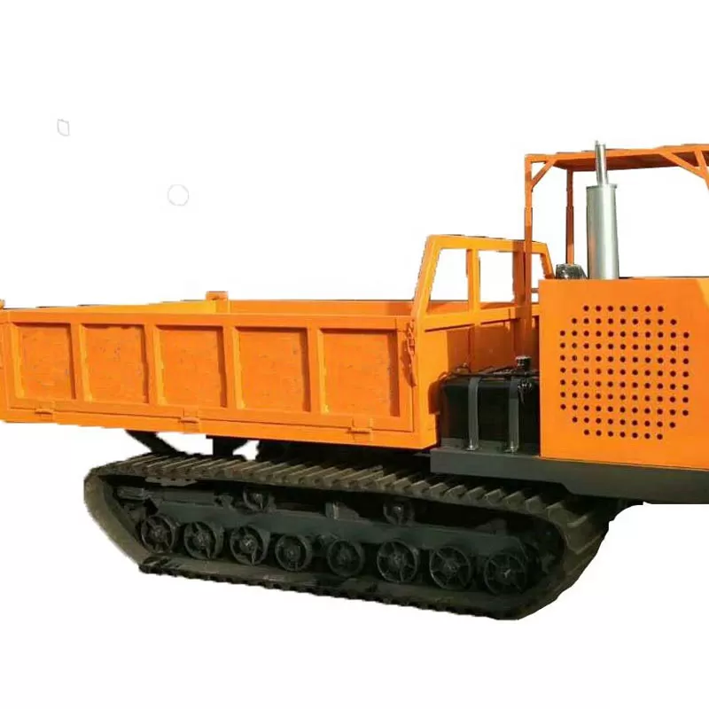 Carretilla de mano con orugas de goma de 5 toneladas para granjas y jardines - Mini cami&oacute;n volquete con orugas