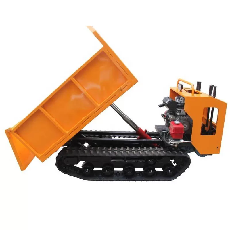 1-ton Handheld Tracked Mini Rubber Track Dumper/Tracked Transport Dumper