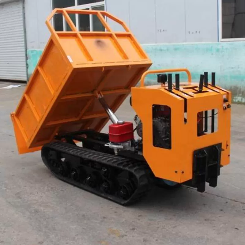 1-ton Handheld Tracked Mini Rubber Track Dumper/Tracked Transport Dumper