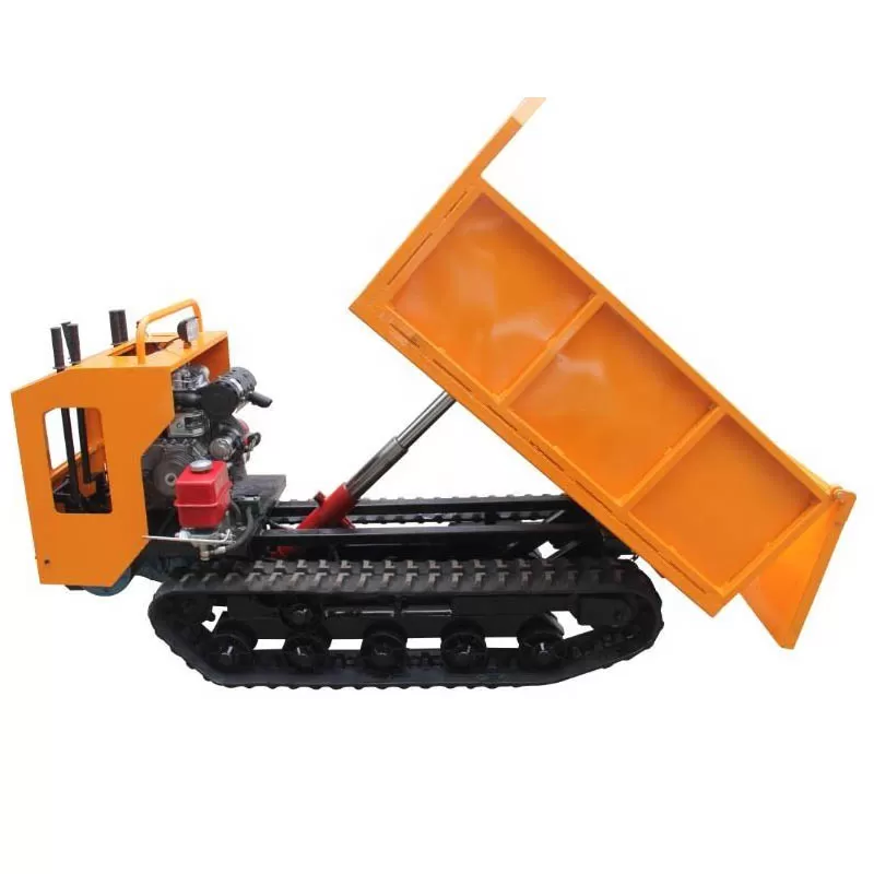 1-ton Handheld Tracked Mini Rubber Track Dumper/Tracked Transport Dumper